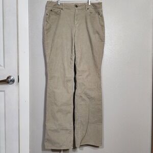 Eddie Bauer Pants Women's 12 Tall  Corduroy Curvy Bootcut Preppy Academic Casual